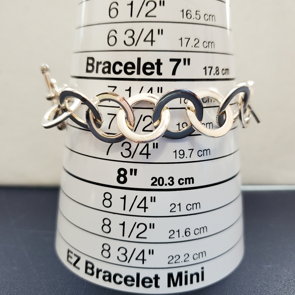 Sterling Circle Link Bracelet by C^A 8" (23.4g) - Picture 13 of 15